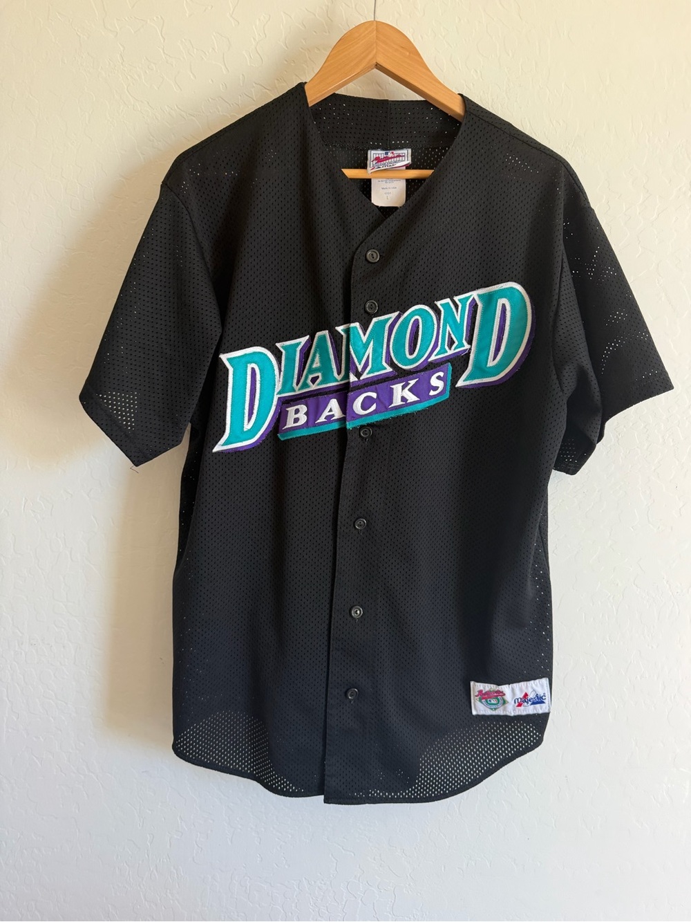 Vintage Majestic Diamond Collection Arizona Diamondbacks Black Jersey Size Large